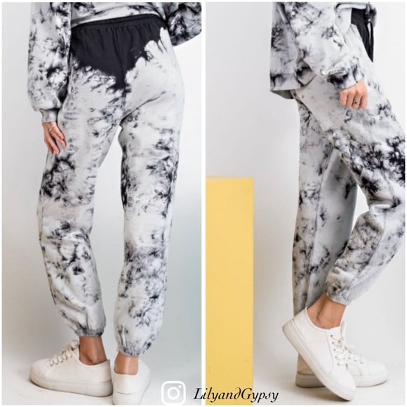 LAST MEDIUM Dip Tie dye two piece pant lounge set - Picture 4 of 7